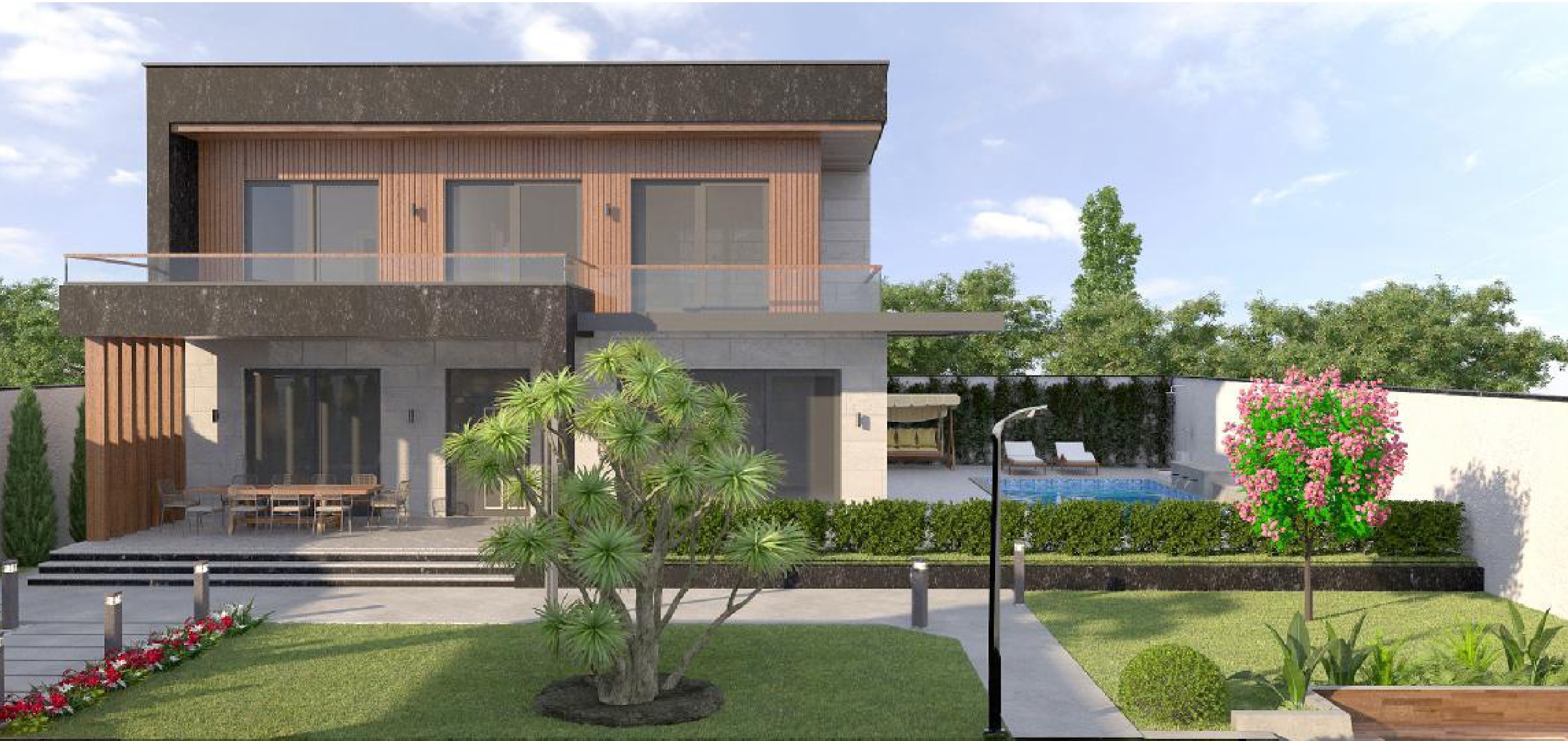 Müasir Üslubda Villa Layihəsi